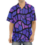 Purple Stained Glass Mosaic Print Aloha Shirt