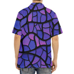 Purple Stained Glass Mosaic Print Aloha Shirt