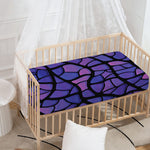 Purple Stained Glass Mosaic Print Baby Crib Sheet