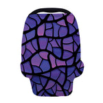 Purple Stained Glass Mosaic Print Baby Seat Cover