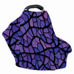 Purple Stained Glass Mosaic Print Baby Seat Cover