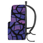 Purple Stained Glass Mosaic Print Backpack