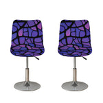 Purple Stained Glass Mosaic Print Bar Stool Covers