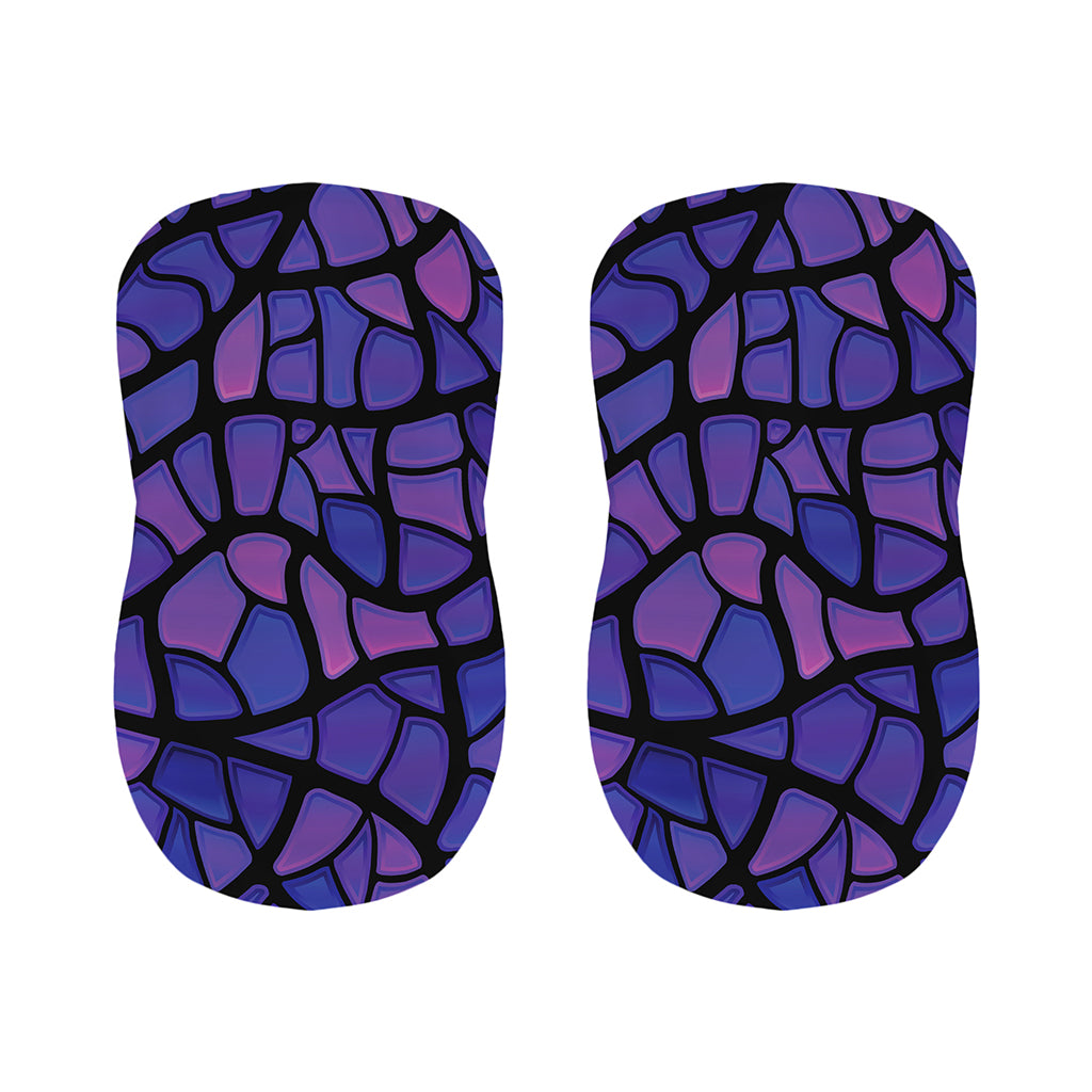 Purple Stained Glass Mosaic Print Bar Stool Covers