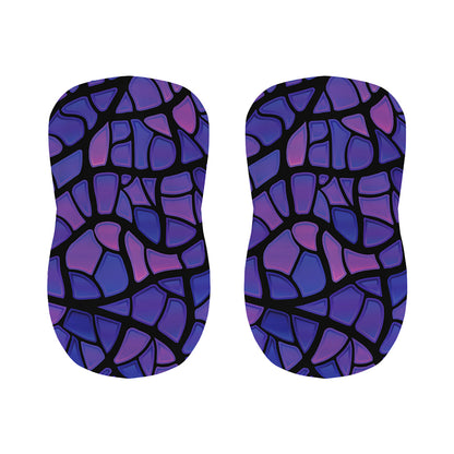 Purple Stained Glass Mosaic Print Bar Stool Covers