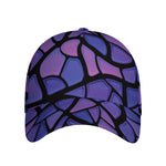 Purple Stained Glass Mosaic Print Baseball Cap
