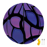 Purple Stained Glass Mosaic Print Basketball