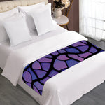 Purple Stained Glass Mosaic Print Bed Runner