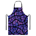 Purple Stained Glass Mosaic Print Bib Apron With Pocket