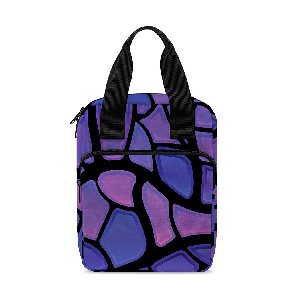 Purple Stained Glass Mosaic Print Bible Tote Bag
