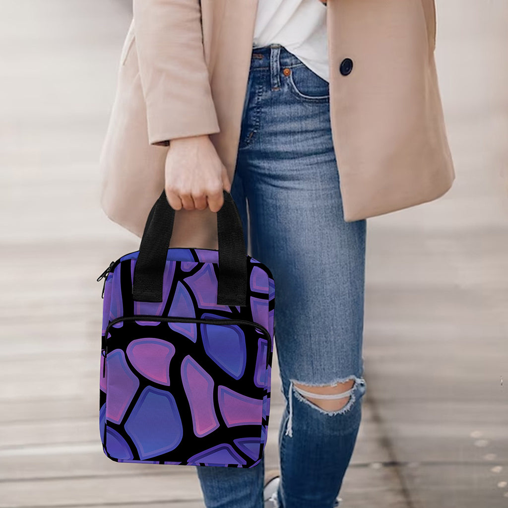 Purple Stained Glass Mosaic Print Bible Tote Bag