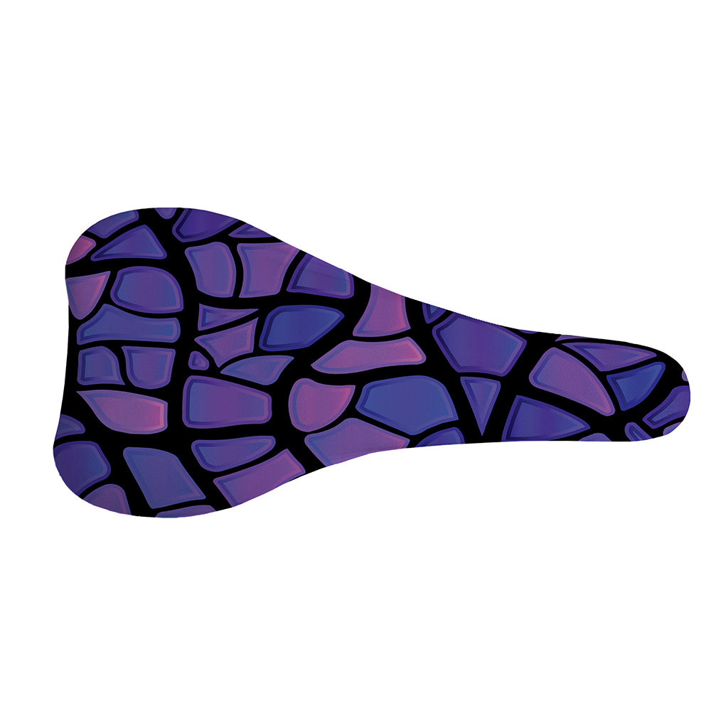 Purple Stained Glass Mosaic Print Bicycle Seat Cover