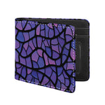 Purple Stained Glass Mosaic Print Bifold Wallet
