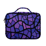 Purple Stained Glass Mosaic Print Briefcase Bible Bag