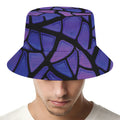 Purple Stained Glass Mosaic Print Bucket Hat