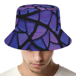 Purple Stained Glass Mosaic Print Bucket Hat