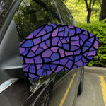 Purple Stained Glass Mosaic Print Car Side Mirror Covers