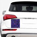 Purple Stained Glass Mosaic Print Car Sticker