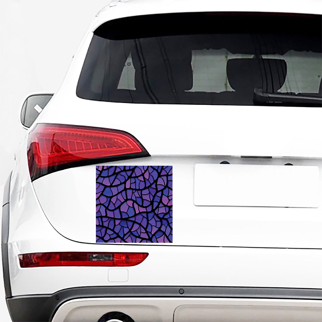 Purple Stained Glass Mosaic Print Car Sticker