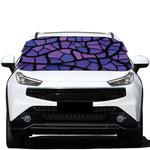 Purple Stained Glass Mosaic Print Car Windshield Snow Cover