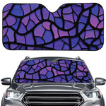 Purple Stained Glass Mosaic Print Car Windshield Sun Shade