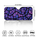 Purple Stained Glass Mosaic Print Car Windshield Sun Shade