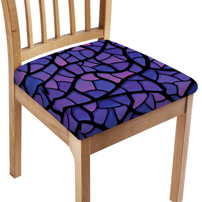 Purple Stained Glass Mosaic Print Chair Cushion Cover