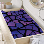 Purple Stained Glass Mosaic Print Changing Pad Cover