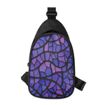 Purple Stained Glass Mosaic Print Chest Bag