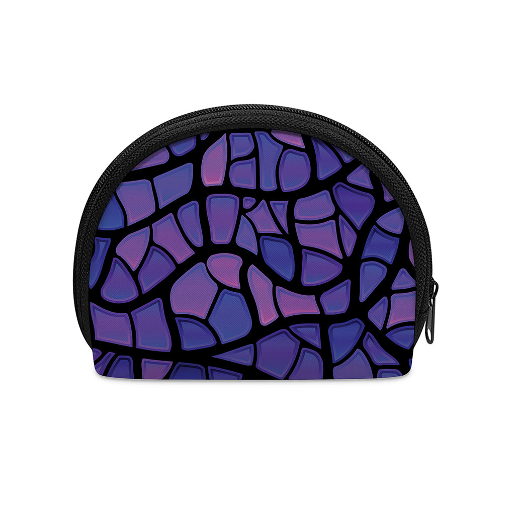 Purple Stained Glass Mosaic Print Coin Purse