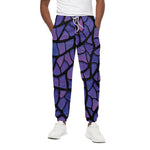 Purple Stained Glass Mosaic Print Cotton Pants