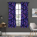Purple Stained Glass Mosaic Print Grommet Curtain Panels