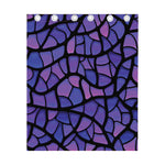 Purple Stained Glass Mosaic Print Curtain