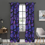 Purple Stained Glass Mosaic Print Curtain