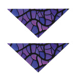 Purple Stained Glass Mosaic Print Dog Bandana