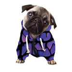 Purple Stained Glass Mosaic Print Dog Zip Up Hoodie