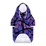 Purple Stained Glass Mosaic Print Dog Zip Up Hoodie
