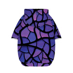 Purple Stained Glass Mosaic Print Dog Zip Up Hoodie