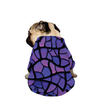 Purple Stained Glass Mosaic Print Dog Zip Up Jacket