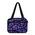 Purple Stained Glass Mosaic Print Double Strap Bible Bag
