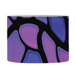Purple Stained Glass Mosaic Print Drum Lamp Shade
