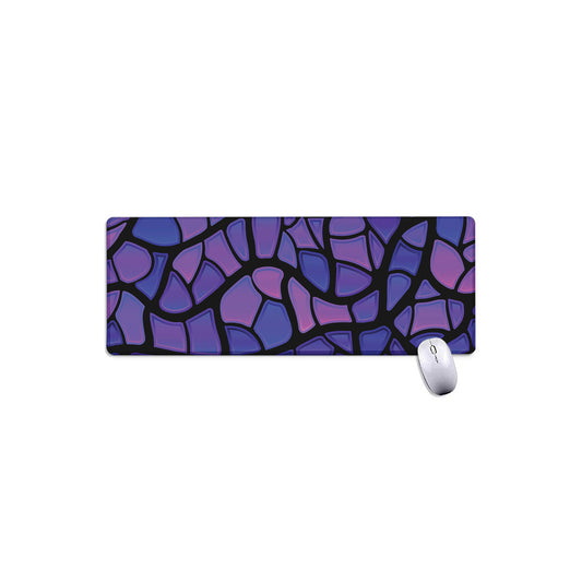 Purple Stained Glass Mosaic Print Extended Mouse Pad