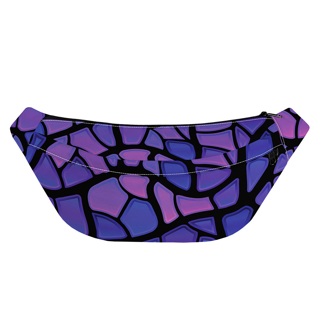 Purple Stained Glass Mosaic Print Fanny Pack