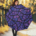 Purple Stained Glass Mosaic Print Foldable Umbrella