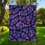 Purple Stained Glass Mosaic Print Garden Flag