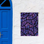 Purple Stained Glass Mosaic Print Garden Flag