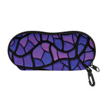 Purple Stained Glass Mosaic Print Glasses Case