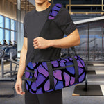 Purple Stained Glass Mosaic Print Gym Bag