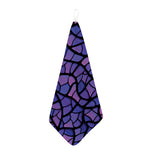 Purple Stained Glass Mosaic Print Hand Towel