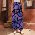 Purple Stained Glass Mosaic Print Harem Pants